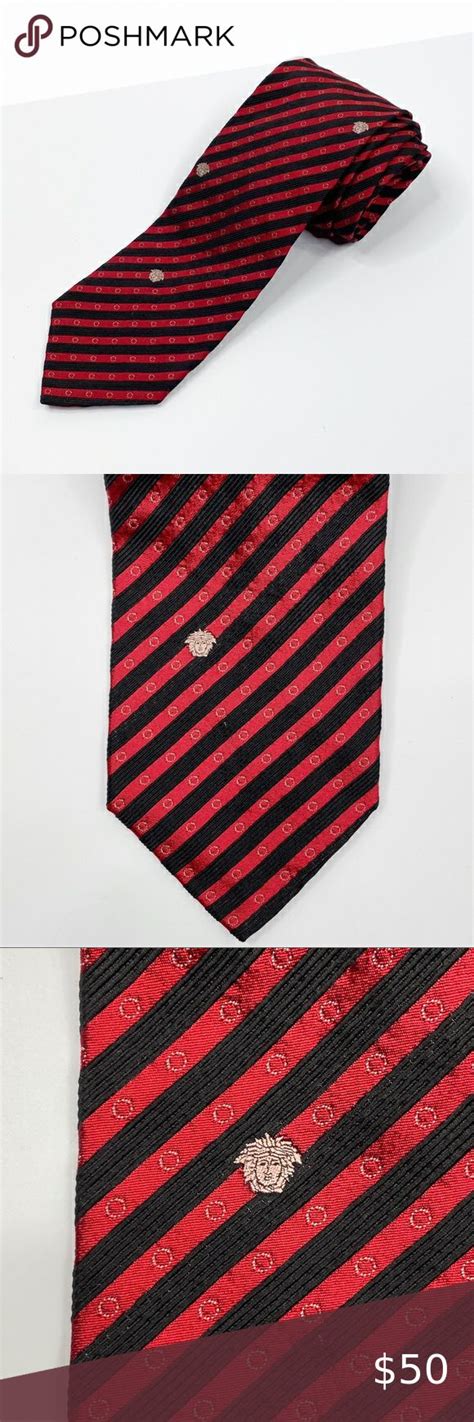 versace tie navy blue with pink stripes|Men's Versace Ties from $99 .